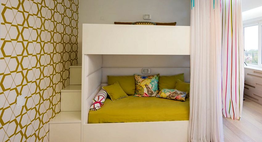 Lits superposés avec un canapé: optimisation du confort et de l'espace