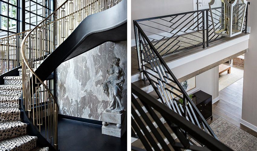 Escalier menant au deuxième étage sur une structure en métal: beauté, élégance, facilité d'installation