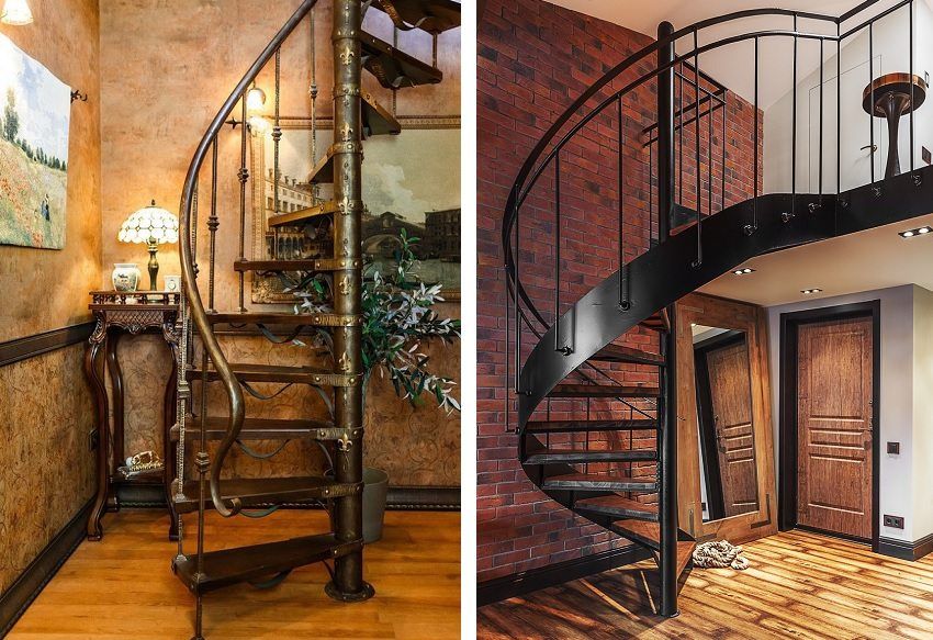Escalier menant au deuxième étage sur une structure en métal: beauté, élégance, facilité d'installation