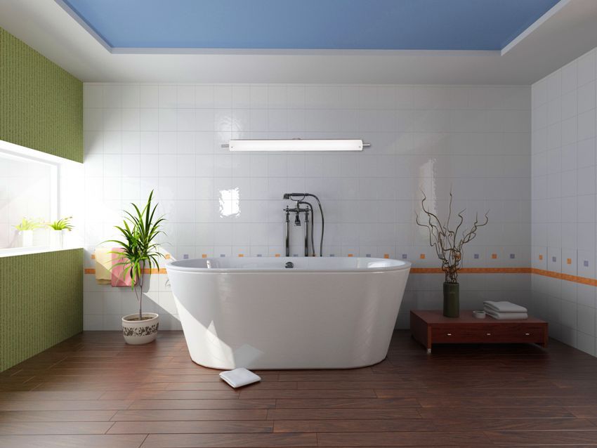 Avantages et inconvénients des plafonds suspendus dans la salle de bain: photos et conseils