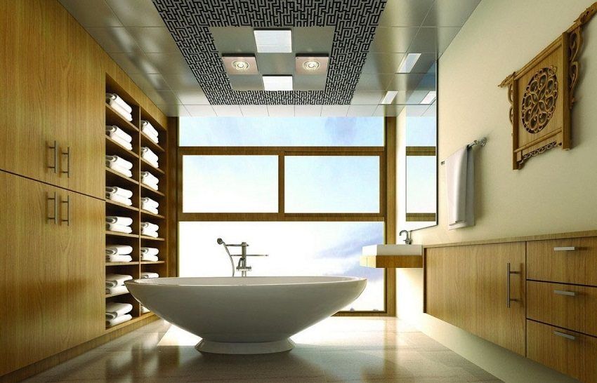 Le plafond de la salle de bain: comment choisir le matériau pour son design