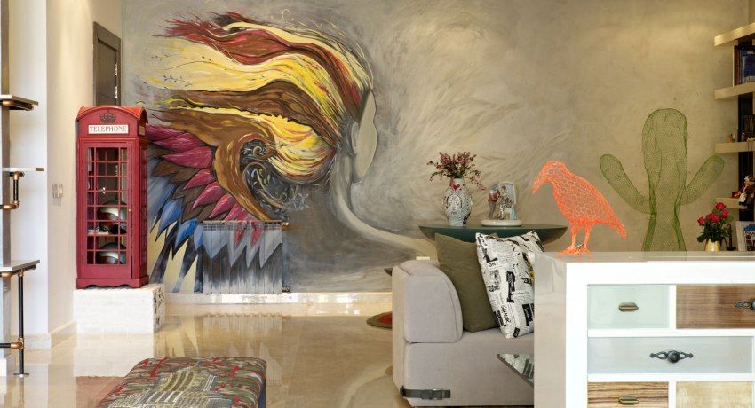 Peindre les murs à l'intérieur: une solution inhabituelle dans un appartement moderne