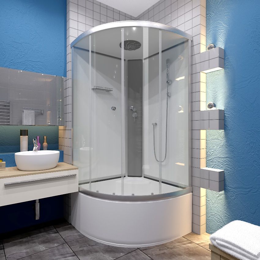 Douche d'angle 90x90 avec base haute: la meilleure option pour la salle de bain
