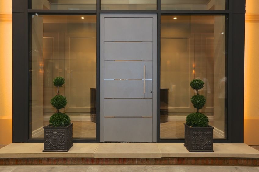 Porte d'entrée vitrée pour une maison privée: exemples de design